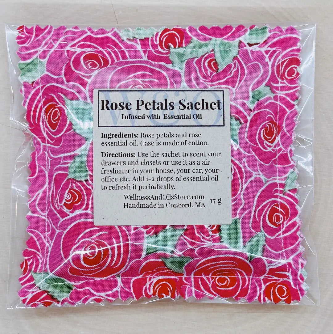 Rose Petals Sachet Infused with Essential Oil