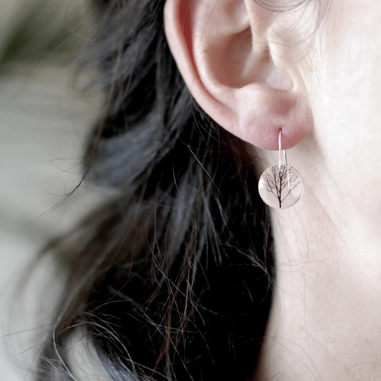 Round Tree Earrings
