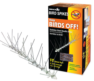 Stainless Steel Bird Spikes, 10 Foot Kit