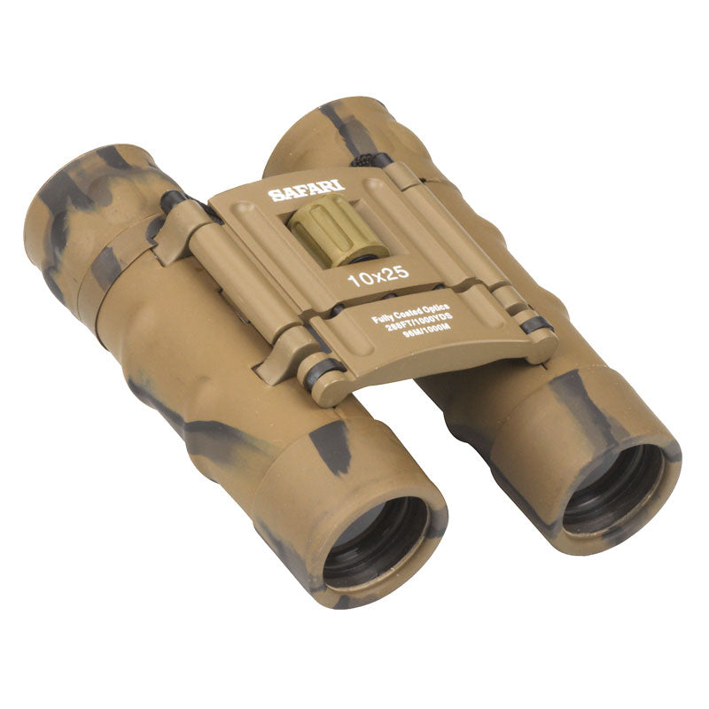 Safari 10x25 Compact Binoculars, Camo