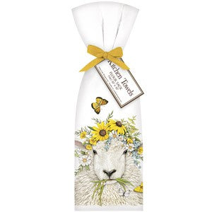 Sheep Flower Crown Towel Set