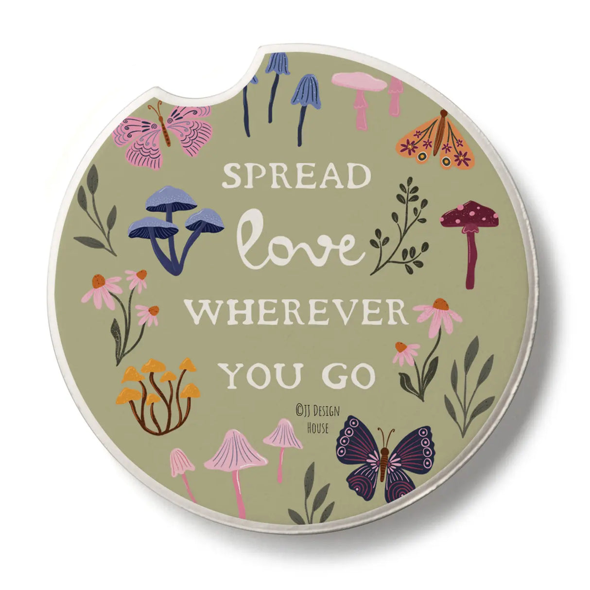 Spread Love Stone Car Coaster