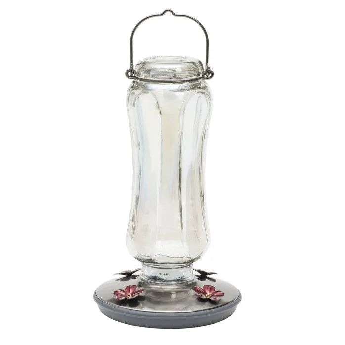 Starglow Vintage Glass Hummingbird Feeder