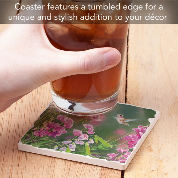 Take Flight 5 Single Absorbent Stone Tumbled Tile Coaster