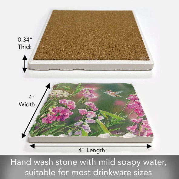 Take Flight 5 Single Absorbent Stone Tumbled Tile Coaster