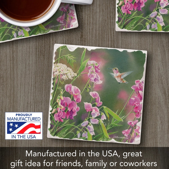 Take Flight 5 Single Absorbent Stone Tumbled Tile Coaster