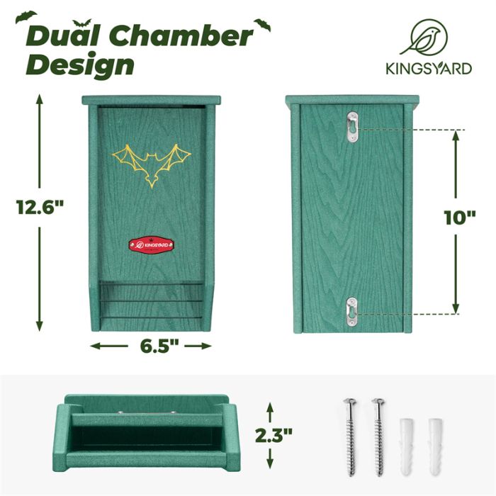 Unique Design Bat House, Green