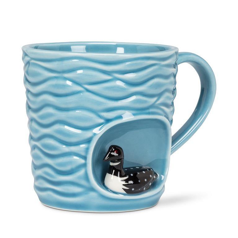 Wavy Mug with Loon