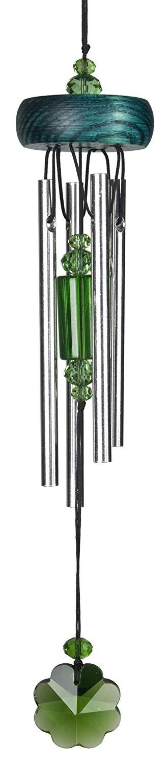10-Inch Gem Drop Windchime, Shamrock