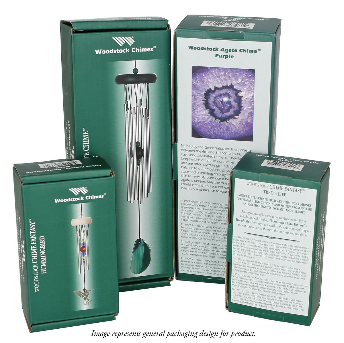 10-Inch Gem Drop Windchime, Shamrock