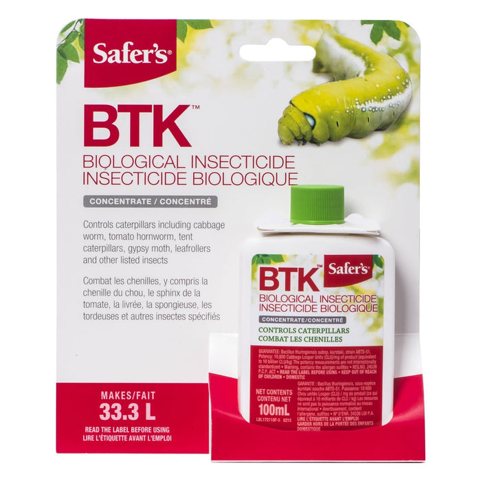 Safer's BTK Caterpillar Killer 100mL Concentrate