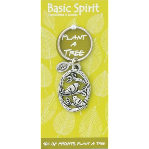 2 Birds Plant a Tree Contribution Keychain