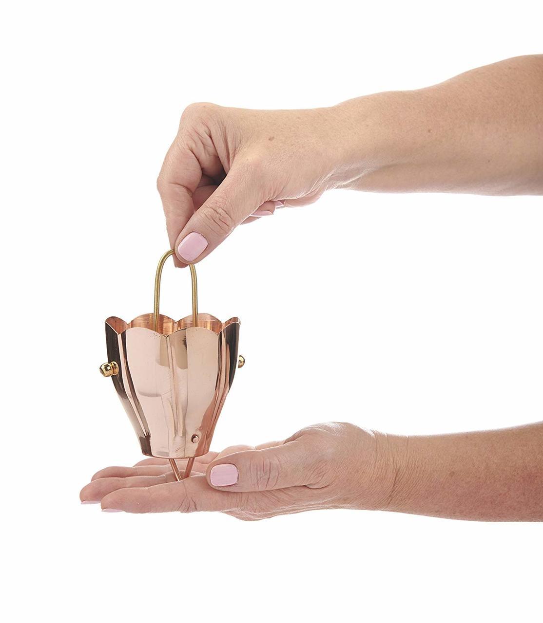 6 Cup Crocus Pure Copper 8.5 ft. Rain Chain