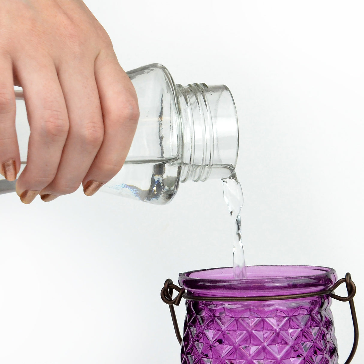 The Perky-Pet Diamond Wine Top-Fill Glass Hummingbird Feeder