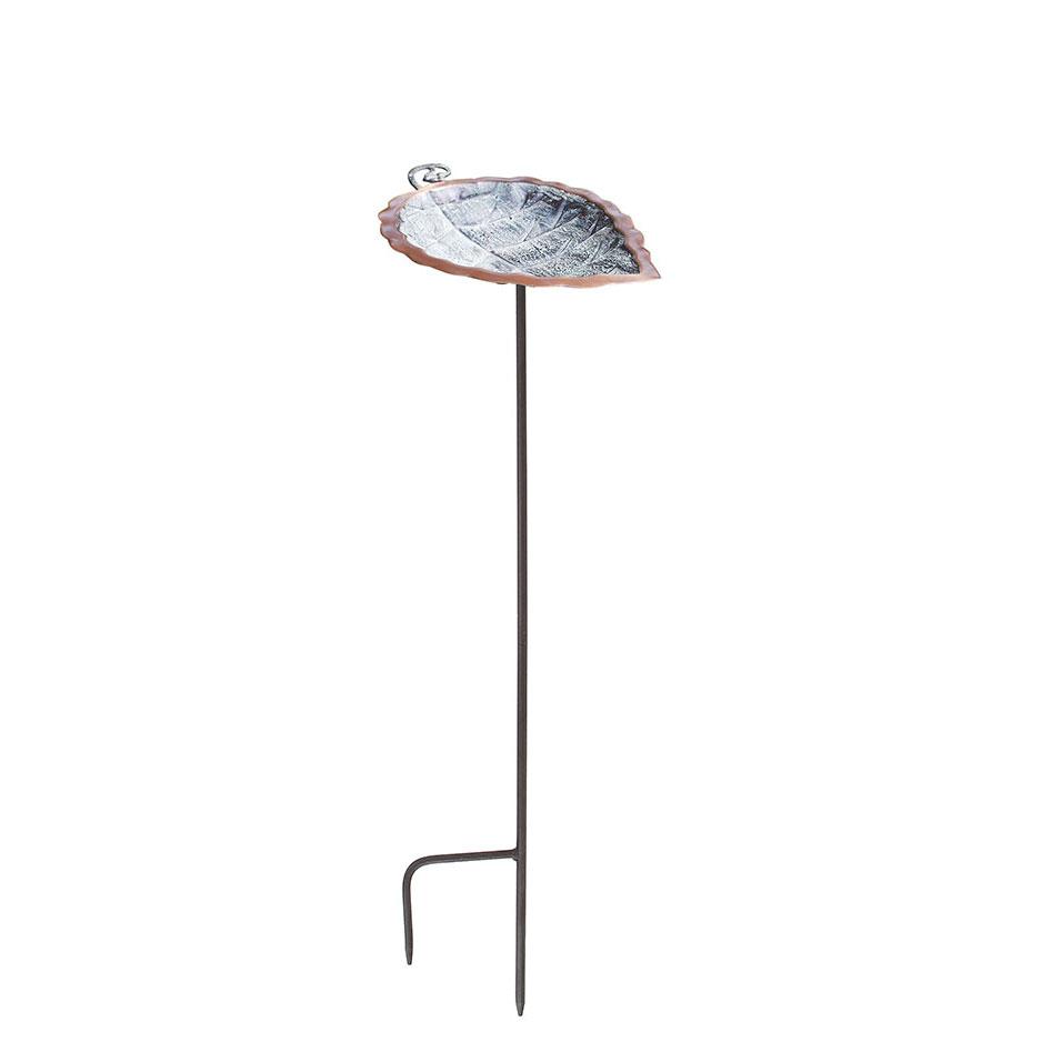 Aspen Leaf Birdbath with Stake