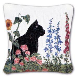 Cat in Garden Gift-Boxed Lavender Sachets, Set of 3