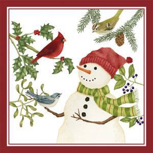 Snowman & Birds Flour Sack Towels, Set of 2
