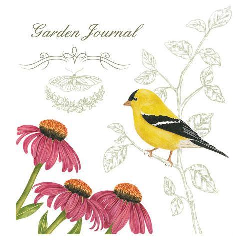 Goldfinch & Echinacea Flour Sack Towels, Set of 2