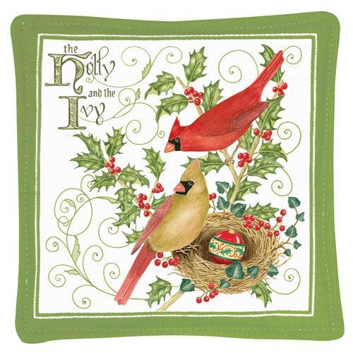 Spiced Mug Mat: Cardinals Holly & Ivy