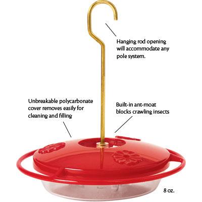 Aspects Hummzinger Mini Hummingbird Feeder 8 oz.