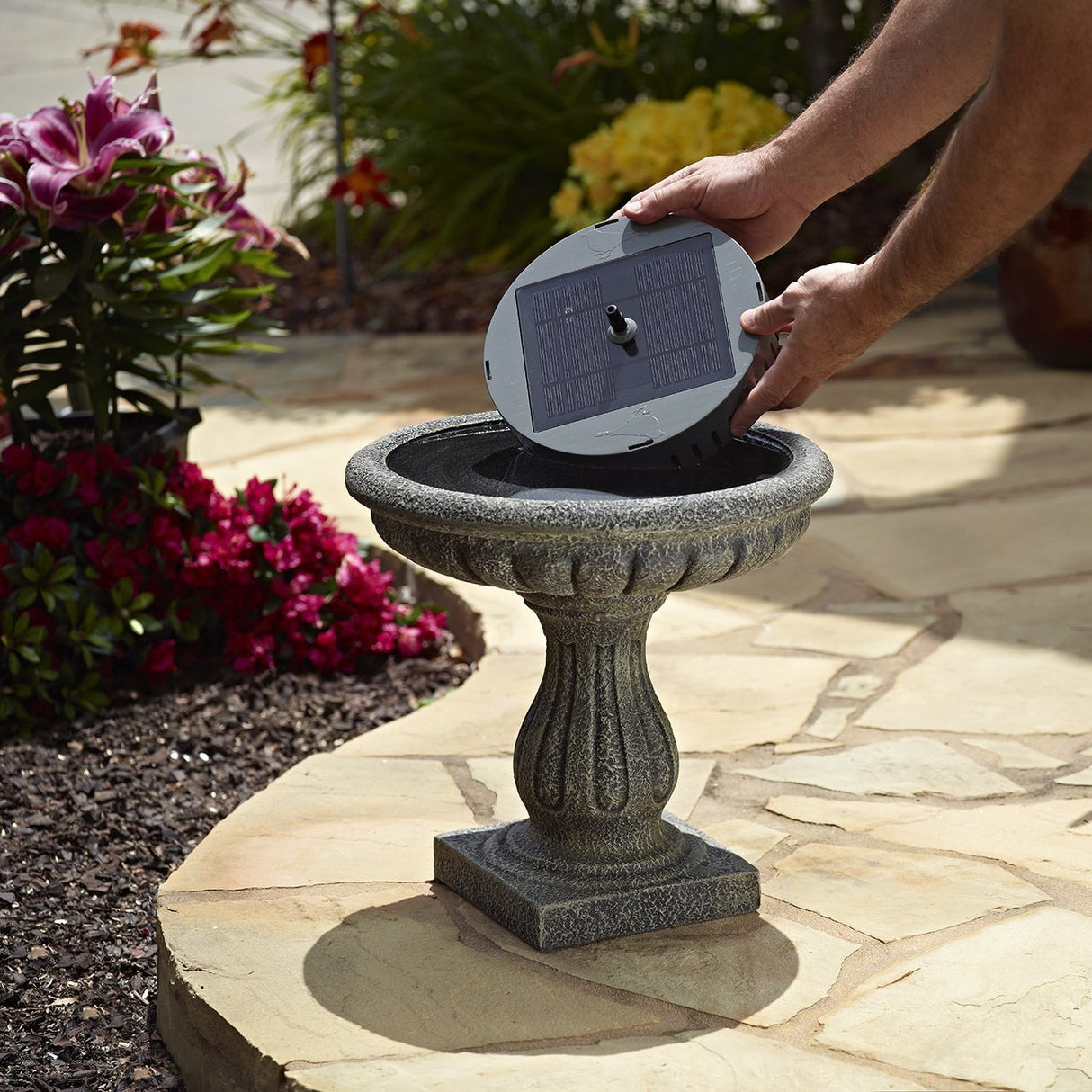 AquaNura Solar Birdbath Kit