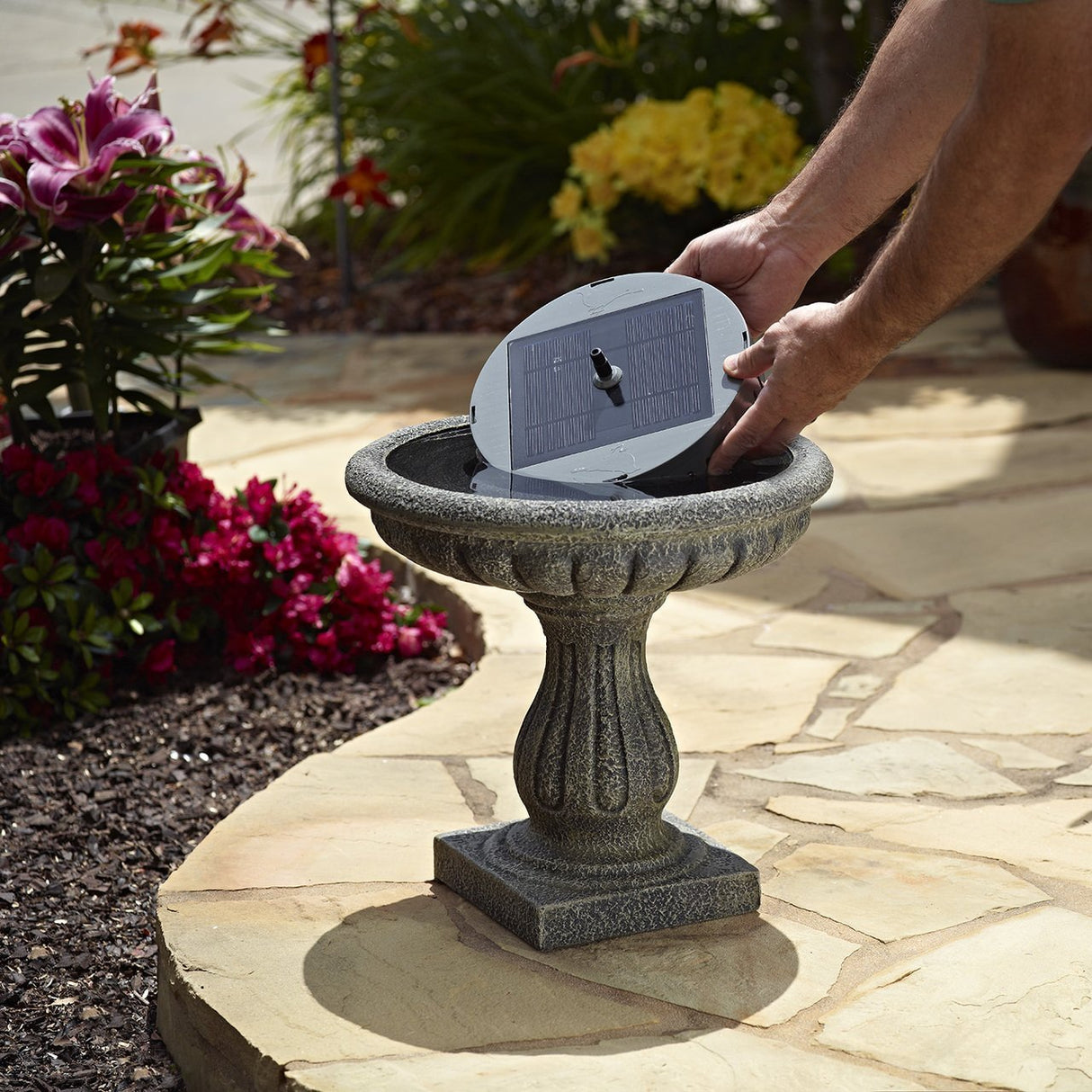 AquaNura Solar Birdbath Kit