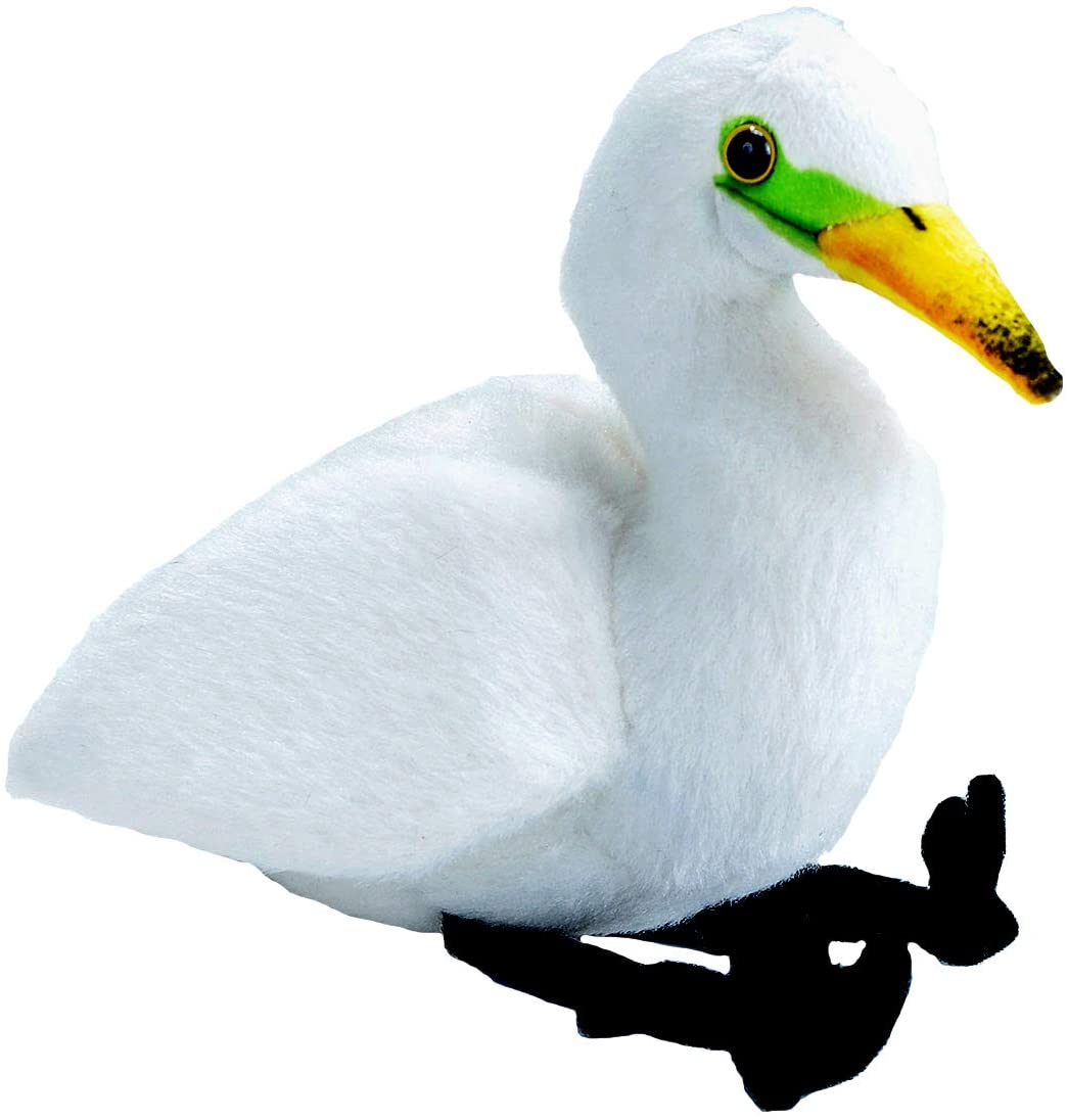 Audubon II Great Egret Singing Plush Bird