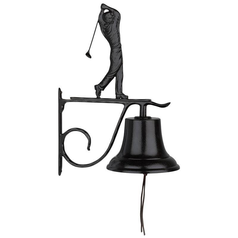 Bell with Golfer Ornament, Black
