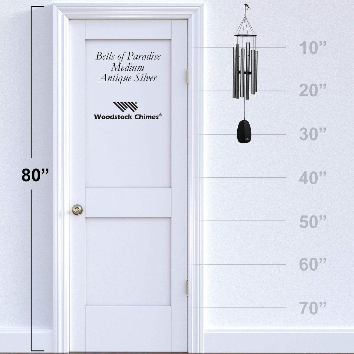 Bells of Paradise Medium, Antique Silver