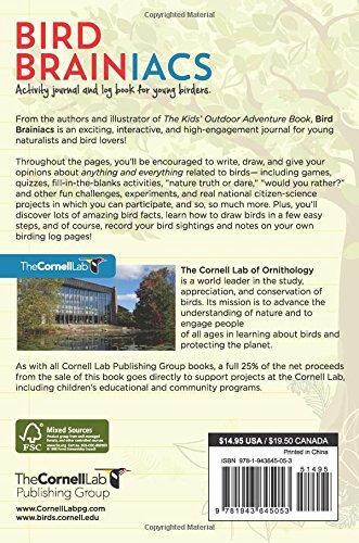 Bird Brainiacs, Activity journal and log book for young birders