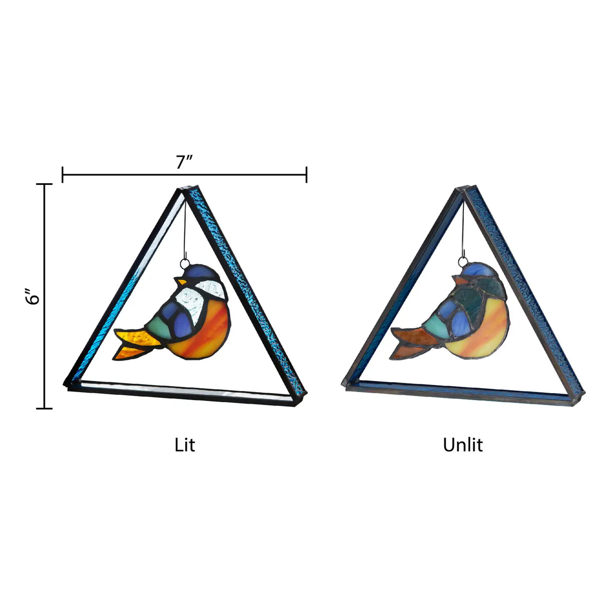 Bubba the Bluebird Standing Triangle Suncatcher, 6-Inch (Store Pickup Only)