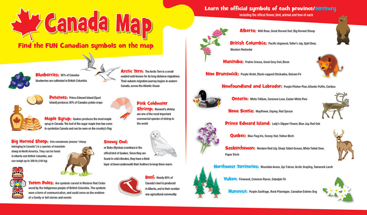 Canada Map 60pc Kids Puzzle