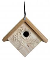 Carved Pinecone Wren House