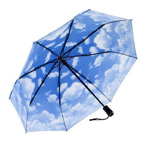 Clear Skies Reverse Close Folding Umbrella