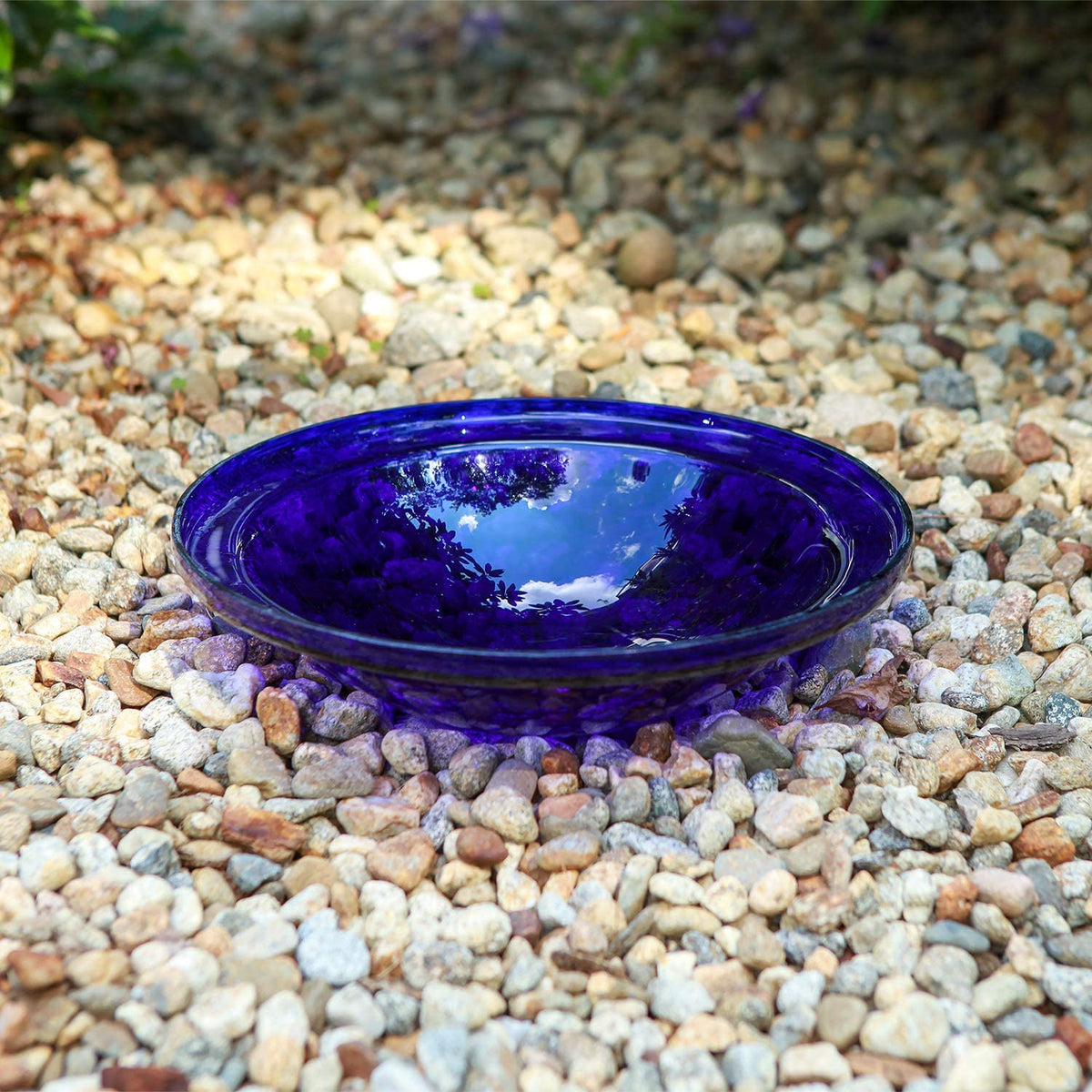 Cobalt Blue Hanging Birdbath