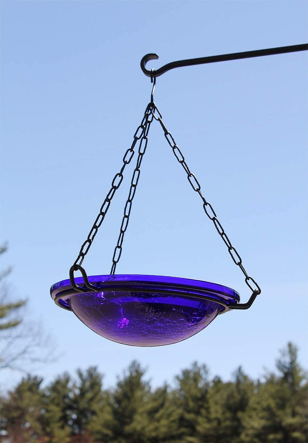 Cobalt Blue Hanging Birdbath