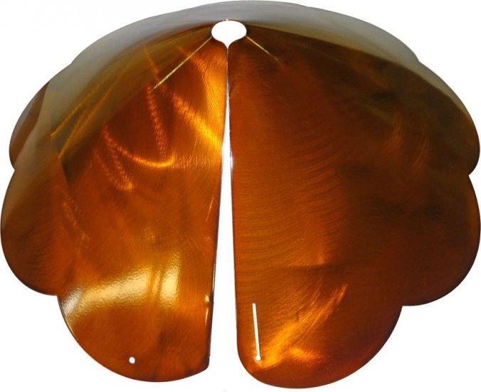 Cone Scalloped Edge Squirrel Baffle, Copper Tint