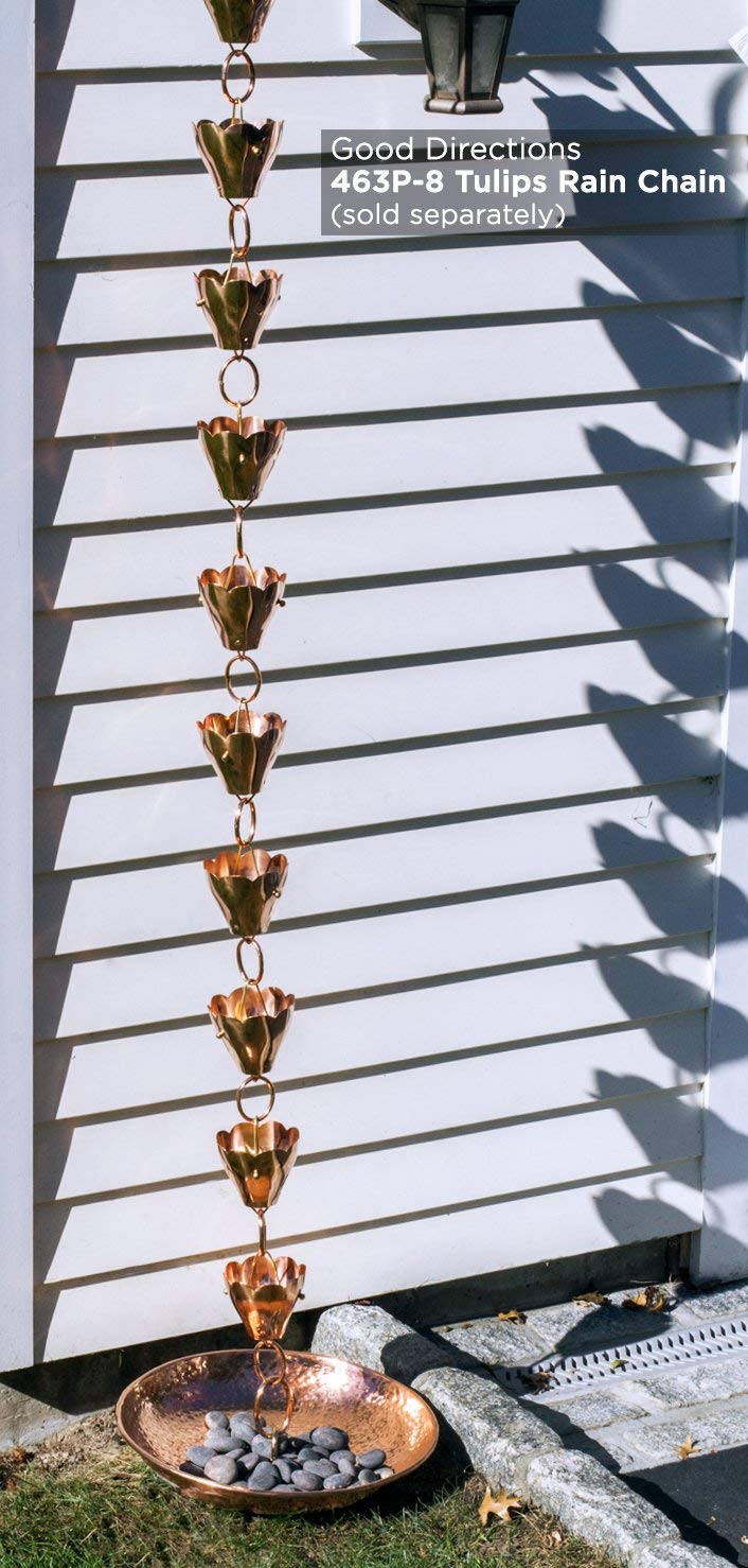 Copper Rain Chain Basin, Polished Finish