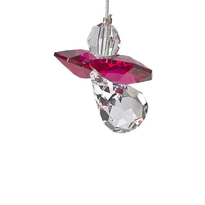 Crystal Guardian Angel Suncatcher, Ruby (July)