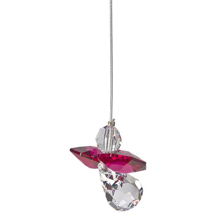 Crystal Guardian Angel Suncatcher, Ruby (July)