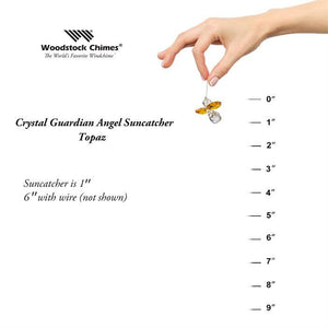 Crystal Guardian Angel Suncatcher, Topaz (November)