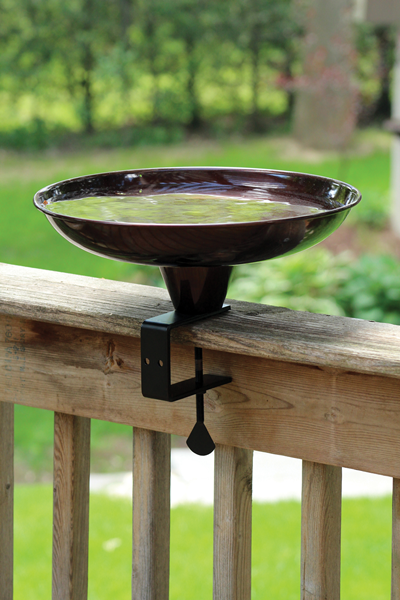 Deck Rail Birdbath