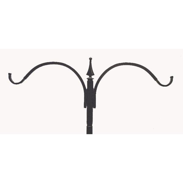 2-Arm Wrought Iron Pole Topper