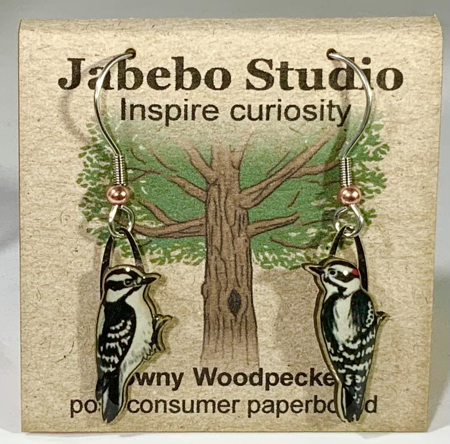 Buy Eco Friendly Downy Woodpecker Earrings Online With Canadian Pricing