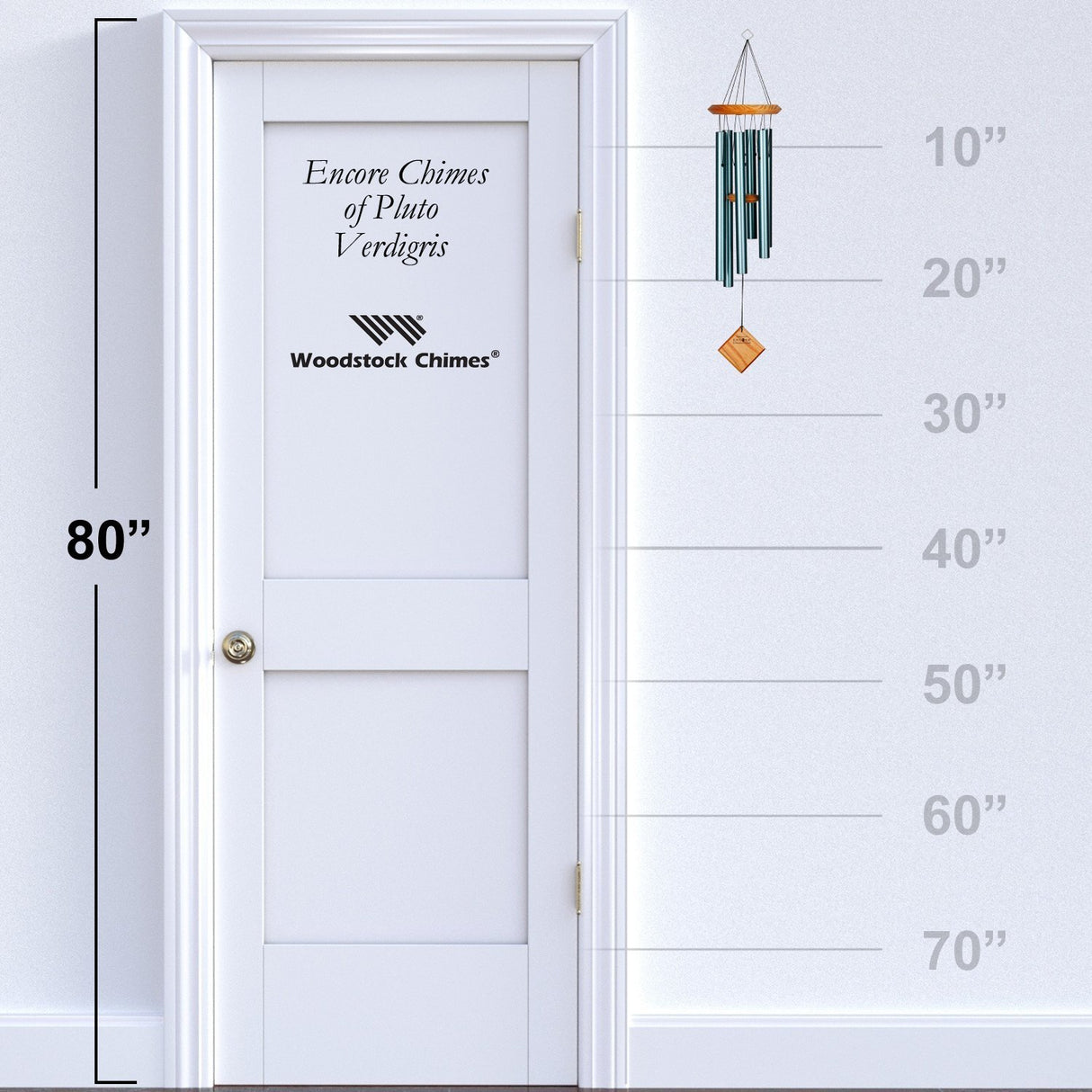 Encore Collection Chimes of Pluto Windchime, Verdigris