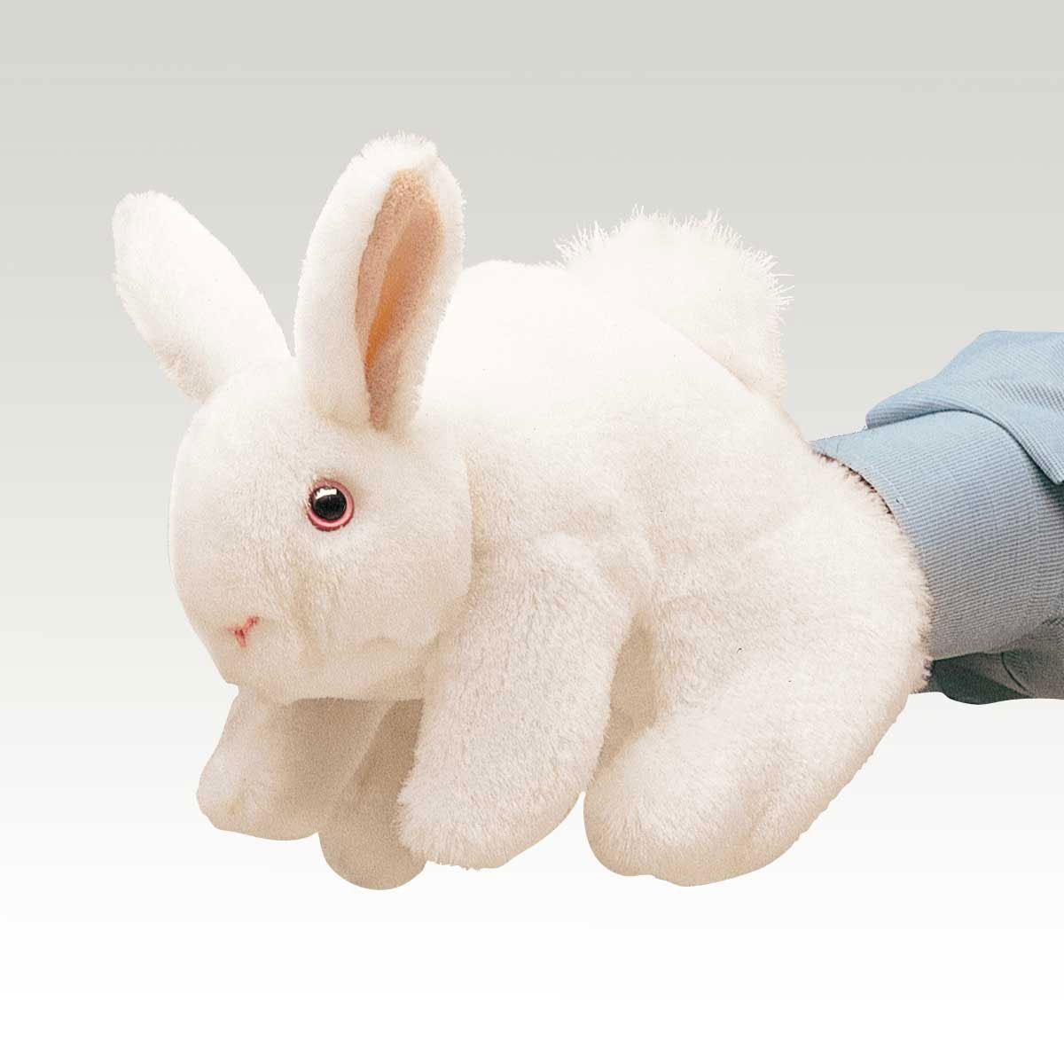 White Bunny Rabbit Hand Puppet