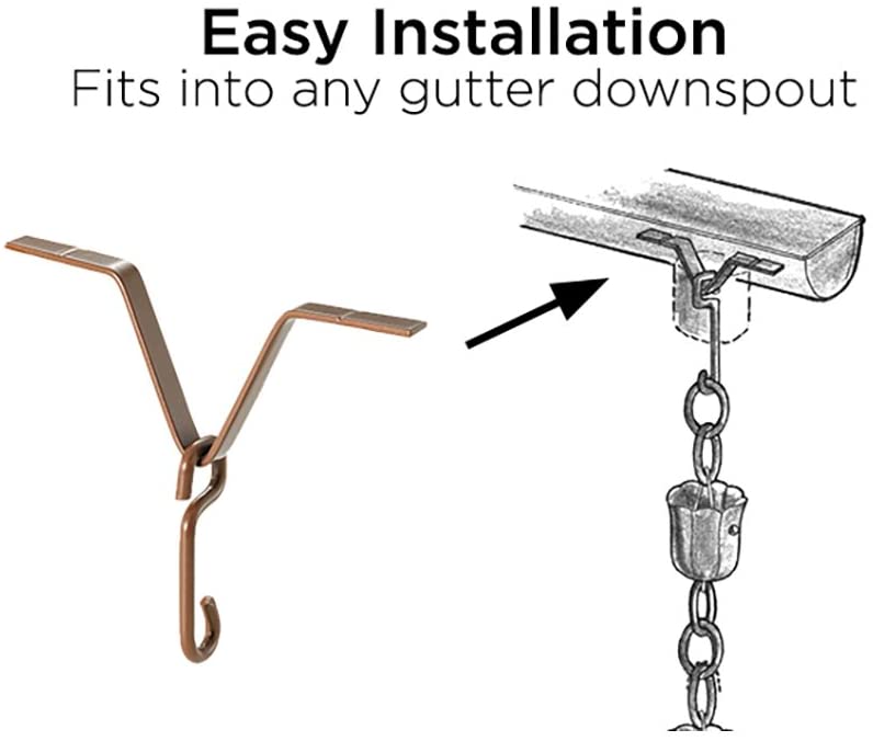 Fluted Flower Pure Copper 8.5 ft. Rain Chain