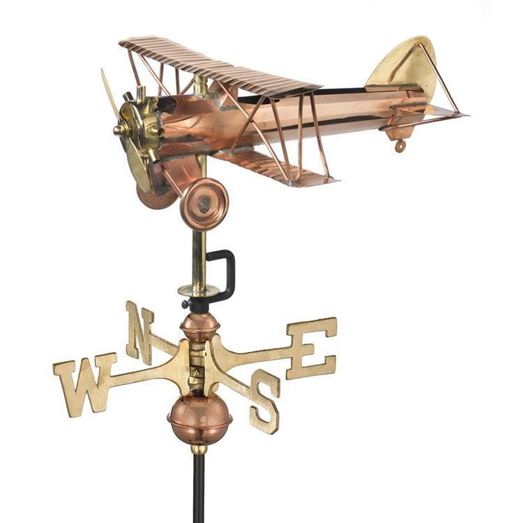 Cottage-Size Bi-Plane Weathervane