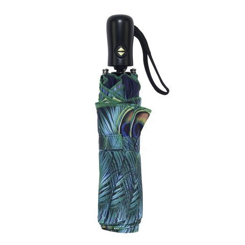 Galleria Peacock Reverse Close Folding Umbrella