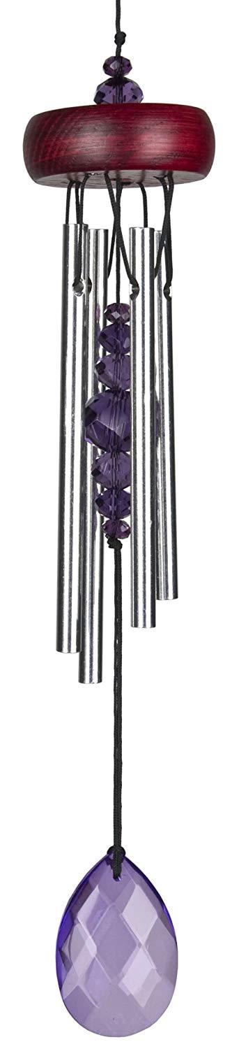 Gem Drop Windchime, Violet, 10-Inch